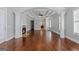 The living room features hardwood floors, recessed lighting, a ceiling fan, and a cozy fireplace at 560 Birkdale Dr, Fayetteville, GA 30215