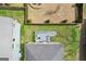 Aerial view of backyard featuring a deck with outdoor seating and fire pit area at 906 Sims Sw St, Atlanta, GA 30310
