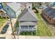 Charming bungalow featuring a cozy front porch with white railings and a bright blue front door at 906 Sims Sw St, Atlanta, GA 30310