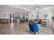 Open concept living space featuring a modern kitchen with granite countertops and a large living room at 906 Sims Sw St, Atlanta, GA 30310