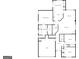 Detailed floor plan showcasing the layout of the house with kitchen, bedrooms, living room, dining area, and garage at 1832 Glenwood Ln, Snellville, GA 30078