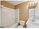 Bathroom with tub, toilet and sink at 204 Eleanor Ct, Stockbridge, GA 30281