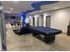 Large game room with a pool table, wet bar, unique ceiling design, and recessed lighting at 4371 Minkslide Sw Dr, South Fulton, GA 30331