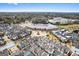 Wide aerial view showing a neighborhood near a school, featuring well-maintained homes and landscapes at 1045 Kirkland Cir, Smyrna, GA 30080