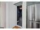 There is a hidden doorway to the basement gym area at 1278 Heritage Dr, Villa Rica, GA 30180