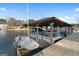 Large boat dock with covered boat slips at 1278 Heritage Dr, Villa Rica, GA 30180