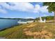 Peaceful lake view featuring a dock and chair, perfect for enjoying the serene waterfront setting at 1278 Heritage Dr, Villa Rica, GA 30180