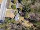 Birds-eye view of a property with mature trees, near a road, highlighting the quiet neighborhood at 2218 Young Rd, Stone Mountain, GA 30088