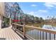 Wide plank deck with comfortable seating and serene lake views at 897 Winding Trl, Lawrenceville, GA 30046