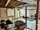 Unfinished basement provides ample storage with cabinets and exposed ceiling at 398 Lockridge Ln, Lawrenceville, GA 30046