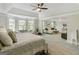 Expansive main bedroom suite with seating area, tray ceilings, and neutral walls, flowing seamlessly to the living room at 830 Turner Rd, Mcdonough, GA 30252