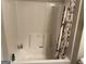Plain bathtub with a shower curtain, featuring a clean white interior and basic fixtures at 2478 Oakleaf Rdg, Lithonia, GA 30058