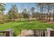 Expansive backyard with mature trees, offering a private and serene outdoor space at 2200 Gleneagle Nw Ct, Conyers, GA 30012