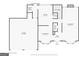 Detailed first-floor floor plan featuring kitchen, living room, dining room, garage and laundry at 5105 Cascade Hills Cir, Atlanta, GA 30331