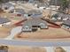 Aerial view of a fenced single-story home, nestled within a friendly residential neighborhood at 305 Cranmore Pl, Villa Rica, GA 30180