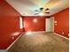 A bedroom featuring carpet floors, a ceiling fan, and natural light from the window at 209 East Wilson St # 25, Villa Rica, GA 30180