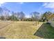Large, unfenced backyard with mature trees and grass, presenting a spacious outdoor area at 1055 Adrian Sw Cir, Conyers, GA 30094