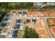 New homes and vacant lots are visible in this aerial view of a quiet residential community at 237 Ivey Ter # 41, Temple, GA 30179