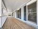 Inviting covered porch featuring wood floors and blue wood paneling, ideal for outdoor relaxation and entertaining at 195 Willow Way, Stockbridge, GA 30281