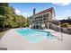 A backyard with a nice pool and a house with a closed-in deck at 3015 Gold Creek Dr, Villa Rica, GA 30180