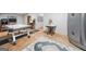 Finished basement featuring an air hockey table, arcade games, and unique sauna equipment at 3015 Gold Creek Dr, Villa Rica, GA 30180