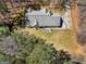 Bird's eye view of the residence featuring a spacious yard, mature trees, and a serene, natural backdrop at 290 Rocky Branch Dr, Mcdonough, GA 30252