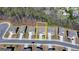 This aerial view shows the home nestled in a neatly planned suburban community at 1659 Hay Patch Ln, Loganville, GA 30052