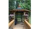Backyard gazebo with decorative hanging plants at 179 Green Valley Rd, Fayetteville, GA 30214