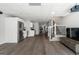 Finished basement boasts a full kitchen, Gathering room, and staircase at 90 Oak Walk, Villa Rica, GA 30180