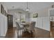 Bright dining room with hardwood floors and wainscoting at 196 Old Highway 92, Fayetteville, GA 30215