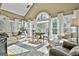 A spacious living room bathed in natural light, featuring elegant furniture and a high ceiling at 300 The Enclave, Peachtree City, GA 30269