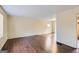 Spacious living room with hardwood floors and neutral walls at 6192 Holiday Blvd, Forest Park, GA 30297
