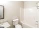 Pristine bathroom with shower/tub and modern granite vanity at 139 Surge Stone Ln, Stockbridge, GA 30281