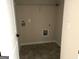 A clean, bright laundry room with connections for a washer and dryer, ready for your appliances at 413 Samara Ct, Fairburn, GA 30213