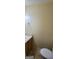 Bathroom featuring a single vanity and toilet at 194 Goldleaf Dr, Hampton, GA 30228