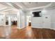 Finished basement boasts wood floors, a sauna, and an adjacent bathroom; ready for leisure and wellness at 3863 Rosebay Way, Conyers, GA 30094