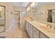 Large bathroom with double vanity and walk-in shower at 211 Collierstown Way, Peachtree City, GA 30269