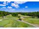 Beautiful aerial view of a lush golf course with rolling greens and mature trees on a sunny day at 2304 Larchmont Ct, Villa Rica, GA 30180