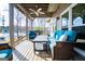 Outdoor porch with comfortable seating, perfect for relaxing and enjoying the lake views at 2304 Larchmont Ct, Villa Rica, GA 30180