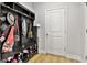 Functional mudroom with built-in storage for shoes, coats, and accessories at 734 Lanarck Way, Peachtree City, GA 30269