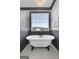 Elegant bathroom featuring a clawfoot tub and a bright window at 105 Coogler Way, Brooks, GA 30205