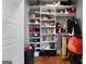 Organized closet with shelves, storage boxes, and hanging space, maximizing storage and functionality at 105 Coogler Way, Brooks, GA 30205