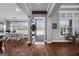Welcoming entryway with hardwood floors leading to the dining room and living spaces at 105 Coogler Way, Brooks, GA 30205