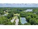 An aerial view of the neighborhood with lake, pool, and tennis court amenities at 415 Discovery Lake Dr, Fayetteville, GA 30215