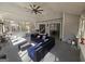 Enclosed porch area offering comfortable seating, hanging hammock and lots of sunlight at 5802 Bay Pointe Sound Nw, Acworth, GA 30101