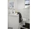 Stylish bathroom featuring white vanity, modern finishes, and decorative tile floor at 2377 Beecher Sw Rd, Atlanta, GA 30311