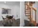Dining room with a spiral staircase and decorative art at 2377 Beecher Sw Rd, Atlanta, GA 30311