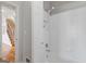 Bathroom featuring a clean white bathtub and shower, showcasing a minimalist design and simple features at 3967 Bellingrath Main Nw, Kennesaw, GA 30144