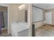Bathroom vanity with ample countertop and white cabinetry at 71 Russell Rd, Mcdonough, GA 30252