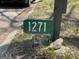 Close up of house number 1271 street sign at 1271 Sanders Dr, Lake City, GA 30260